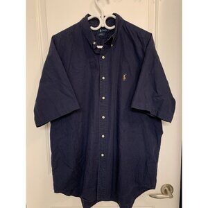 Ralph Lauren Blake‎ Blue Short Sleeve Button Down 100% Cotton